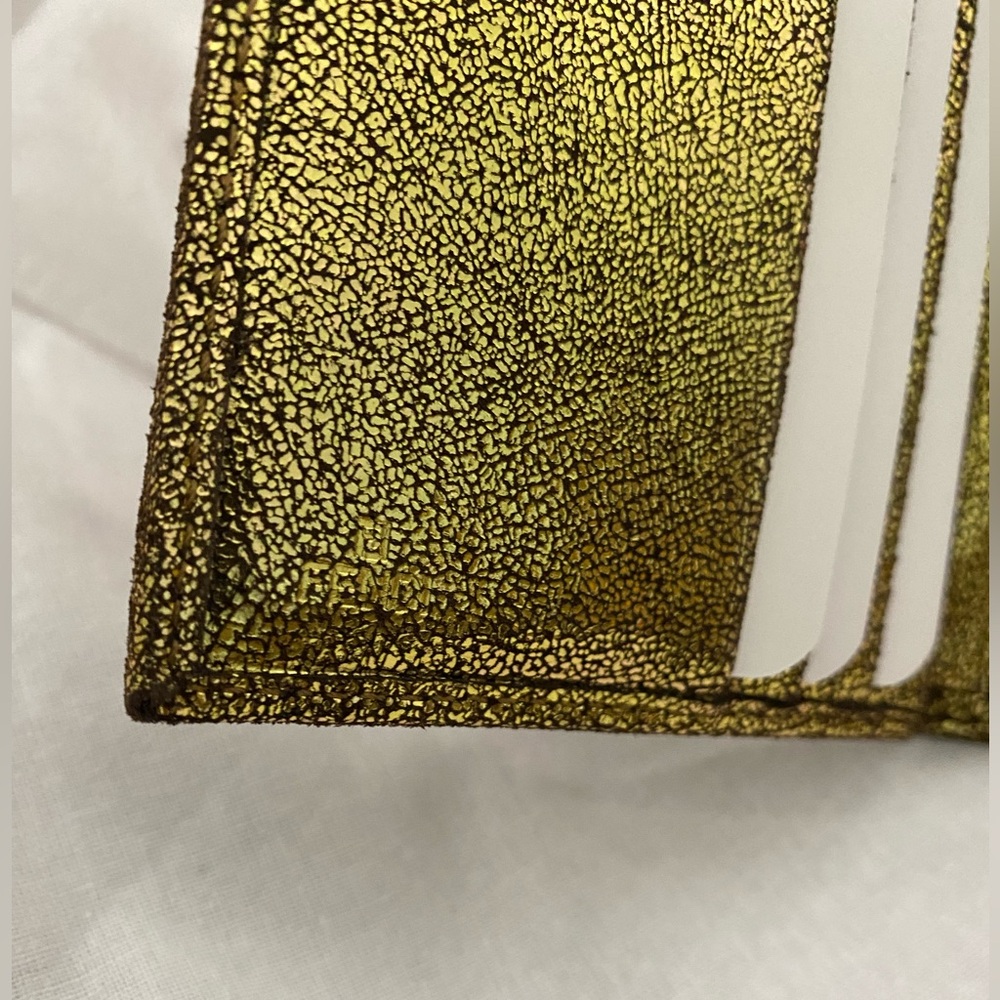 FENDI Zucchino Small Compact Metallic Jacquard Wallet - Picture 8 of 16